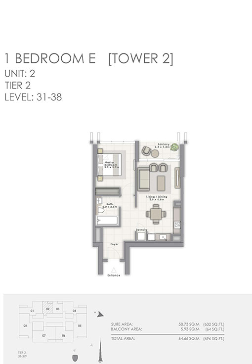 Forte Apartments By Emaar - Floor Plan